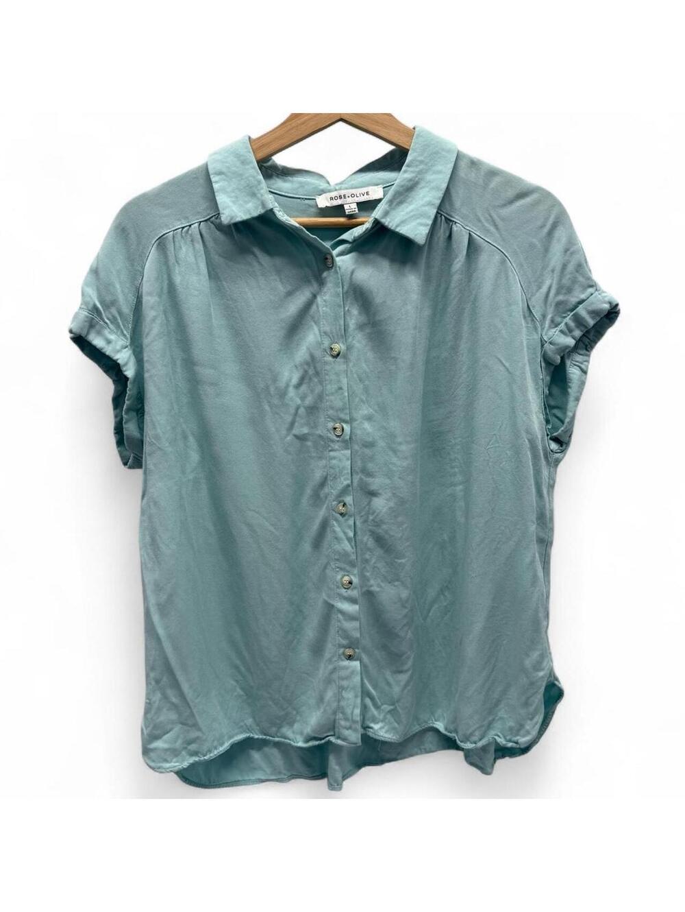 Rose Women's Blue and Green Blous